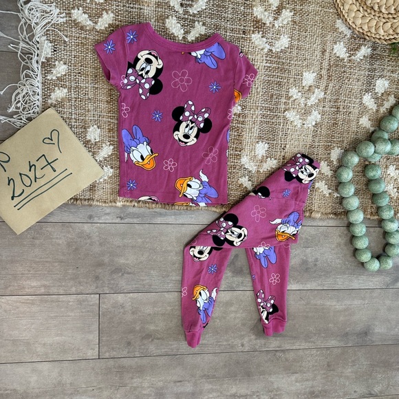 Disney Minnie Mouse Daisy Duck Toddler Girl 2-Piece Pajama Set Top & Pants 3T - Picture 7 of 9